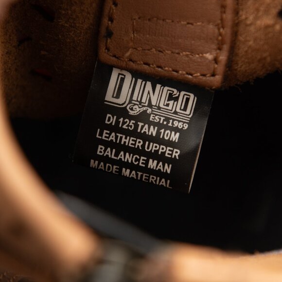 Dingo Be Famous Western Bootie Leather Boots Cutout Basket Weave Tan Size 10 - Picture 6 of 8